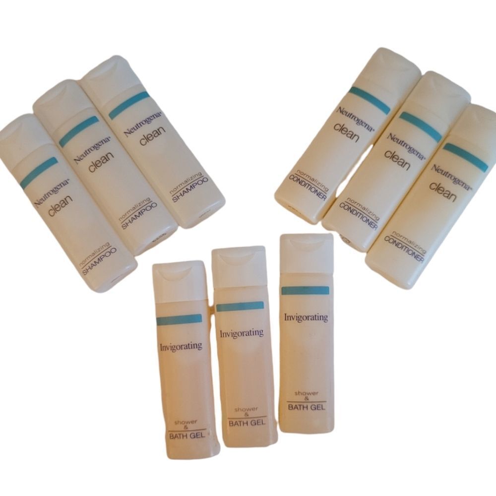 9 NEUTROGENA bath gel shampoo conditioner invigorating clean normalizing TRAVEL